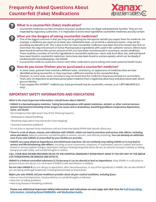 FAQ Counterfeit Medication resource