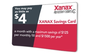 XANAX® alprazolam tablets CIV savings card XANAX® alprazolam tablets CIV savings card