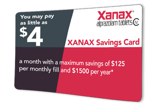 XANAX® alprazolam tablets CIV savings card XANAX® alprazolam tablets CIV savings card